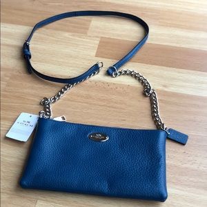 Coach Leather Crossbody Wallet on Chain